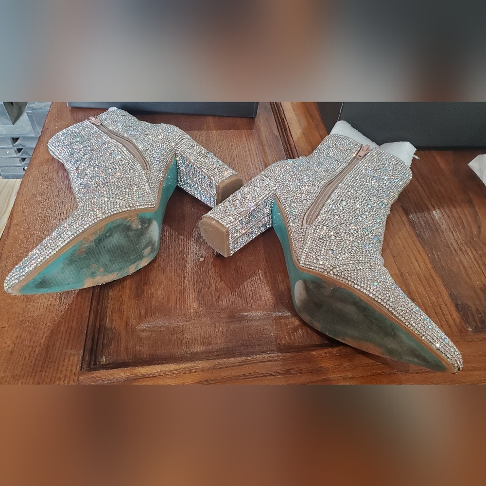 Betsy Johnson Cady Rhinestone booties - Picture 5 of 7